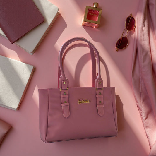 Trendy Blush Pink Synthetic Handbag for Women | Stylish Natasha Shoulder Bag for Office, College & Daily Use